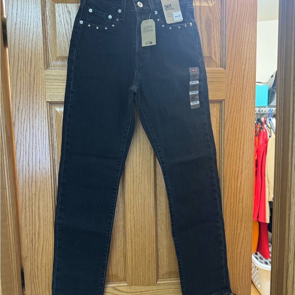 Levi's 501 original Black Studded Jeans